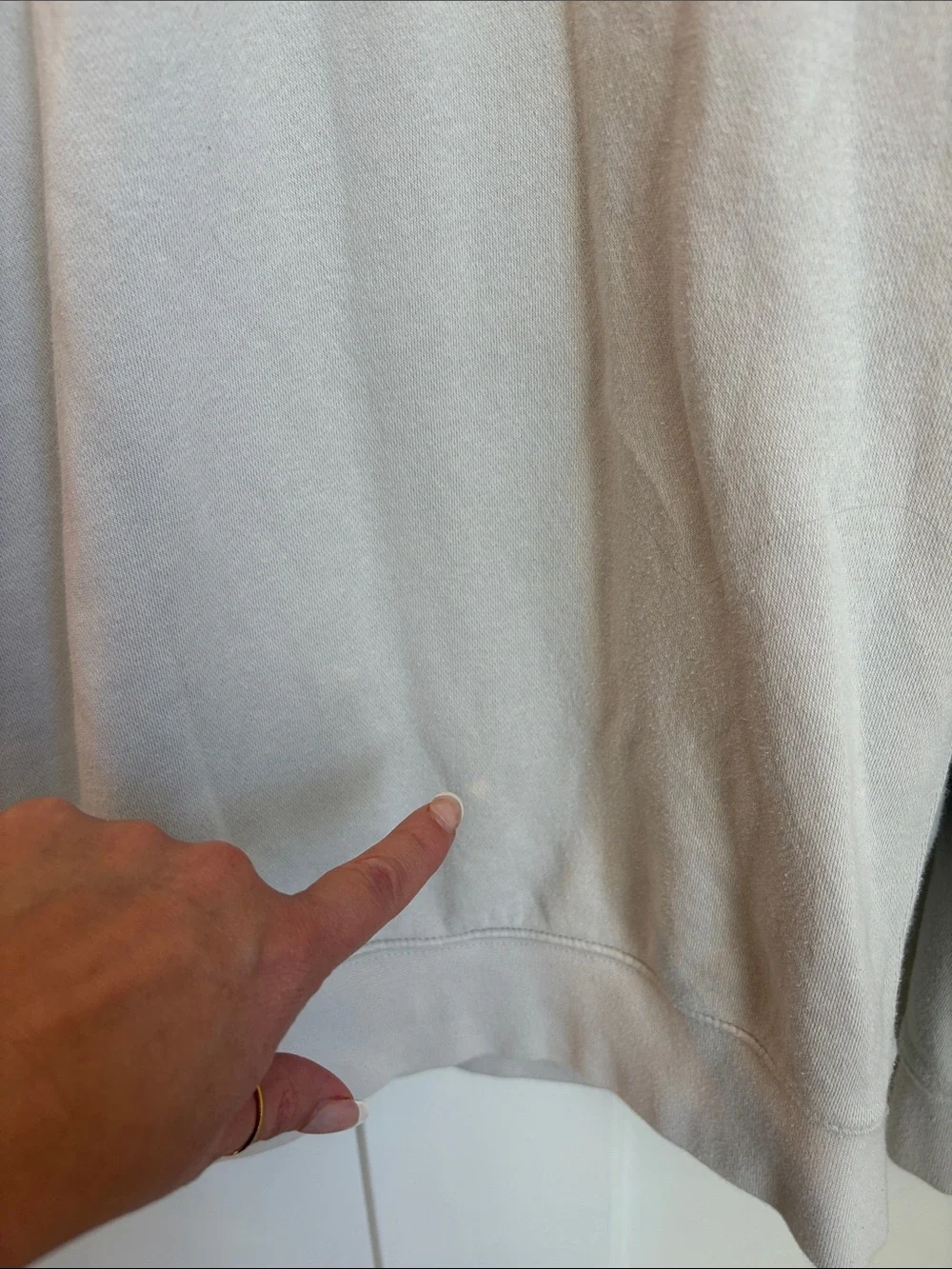 Nike Crewneck Sweatshirt in Light Beige with White Logo - Picture 5 of 6